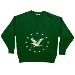 Eagle Knit V-neck Jumper