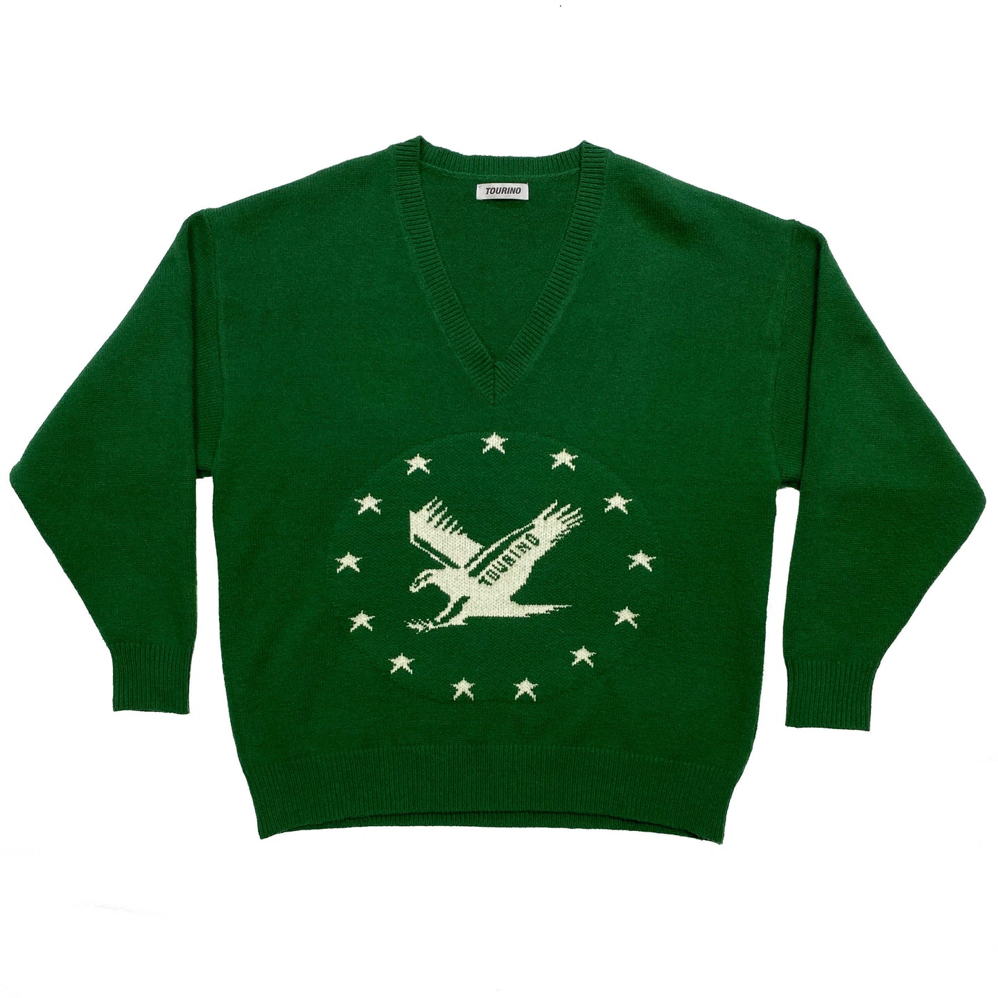 Eagle Knit V-neck Jumper